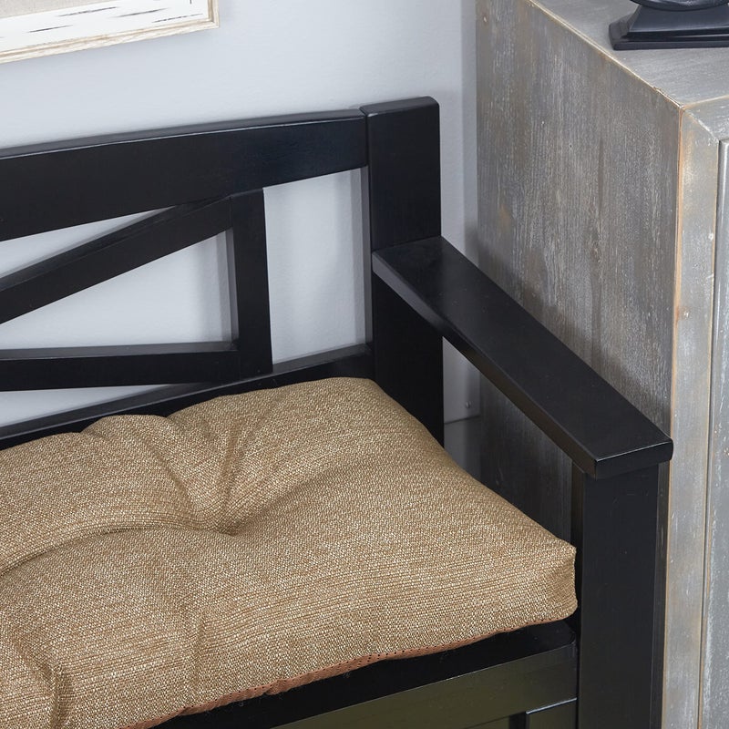 Klear Vu وسادة مقعد كليار فو غير قابلة للانزلاق للأثاث الداخلي، مجمعة في الولايات المتحدة، تخزين في المدخل، نافذة باي، ركن الزاوية أو مقعد البيانو، 35 بوصة، ذهبية صلبة - Image 3